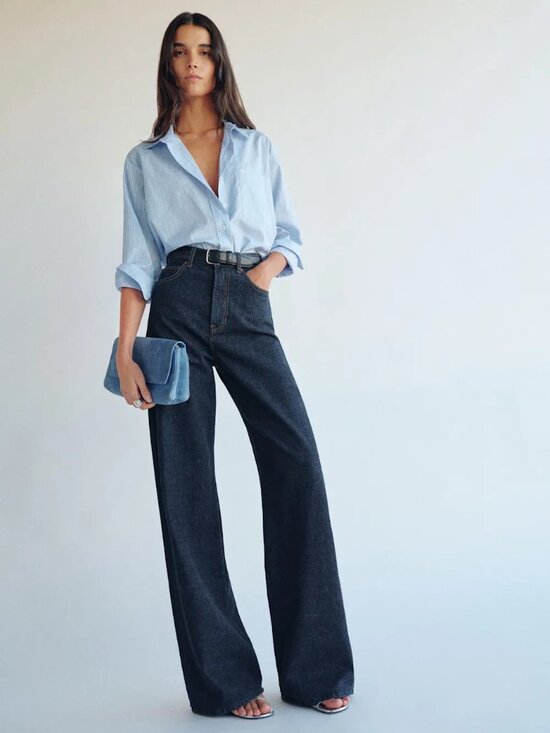 Reformation Denim - Reformation Cary High Rise Jeans — Size 27 — Ondine — New With Tags